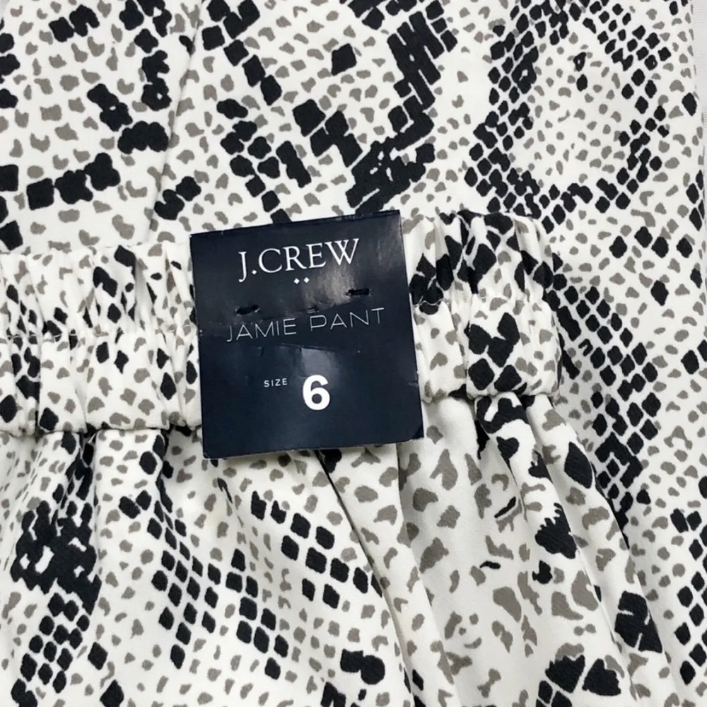 J. Crew Women’s Snakeskin Jaime Pants Pull on size 6 - Picture 7 of 8